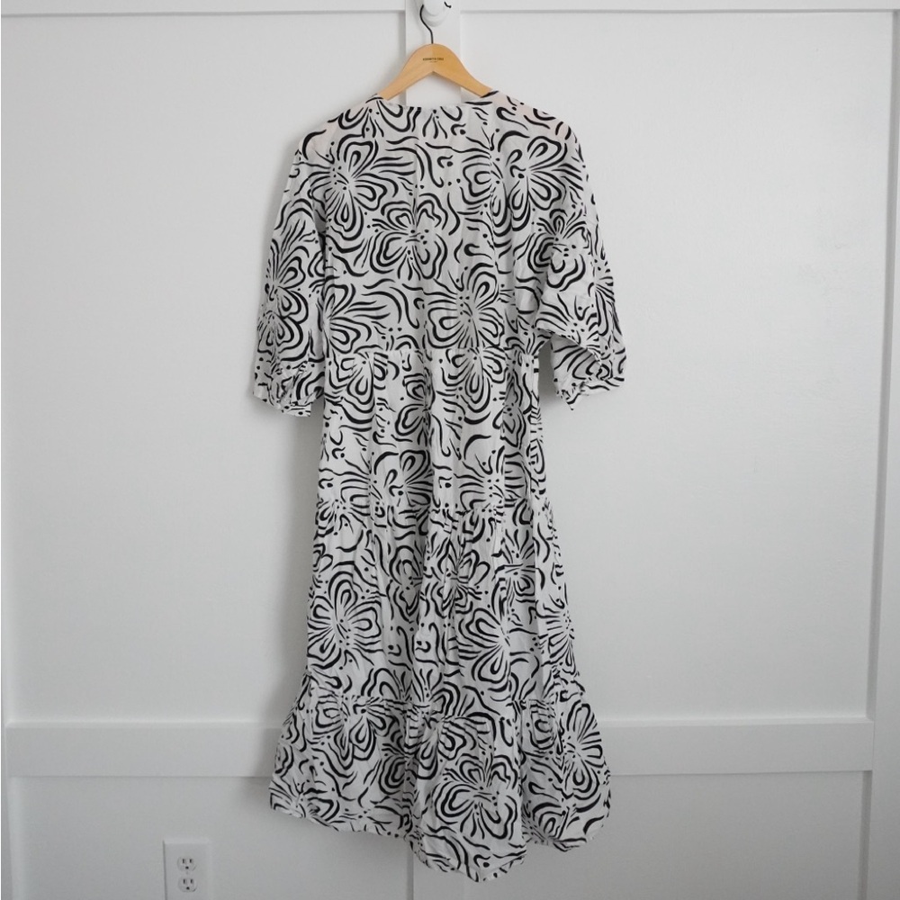 Zara Floral Puff Sleeve Midi Dress - Picture 3 of 3